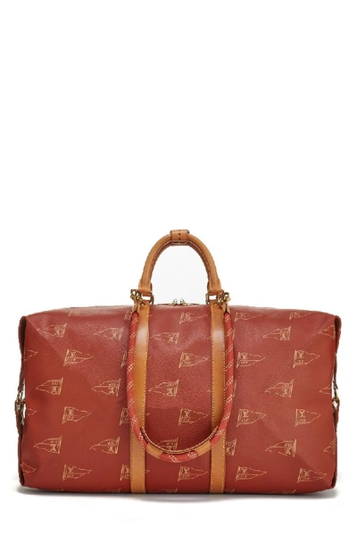 Pre-owned Louis Vuitton Red Lv Cup Boston Bag
