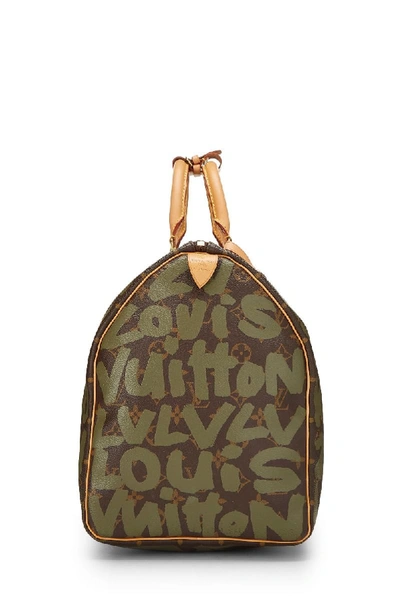 Pre-owned Louis Vuitton Stephen Sprouse X  Green Graffiti Keepall 50