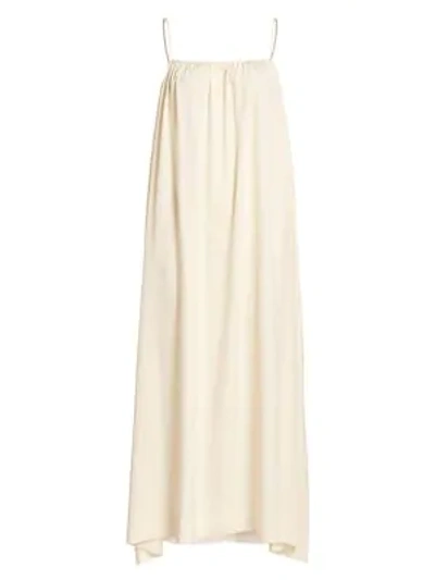 Shop The Row Howard Silk Maxi Dress In Cream