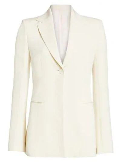 Shop The Row Kiro Silk & Linen Jacket In Ivory