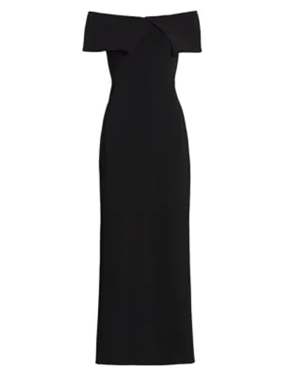 Shop The Row Joni Off-the-shoulder Dress In Black