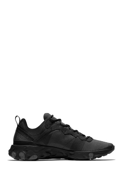 Shop Nike React Element 55 Sneaker In 008 Black/d Grey