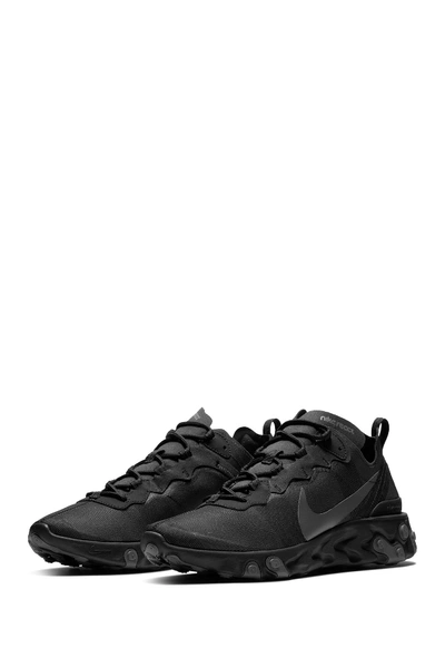 Shop Nike React Element 55 Sneaker In 008 Black/d Grey