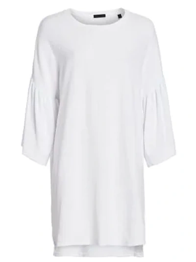 Shop Atm Anthony Thomas Melillo Bell-sleeve T-shirt Dress In White