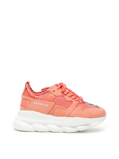 Shop Versace Chain Reaction Sneakers In Perfume Bomb (pink)