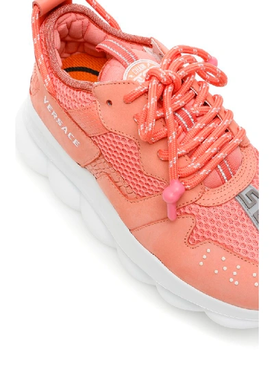 Shop Versace Chain Reaction Sneakers In Perfume Bomb (pink)