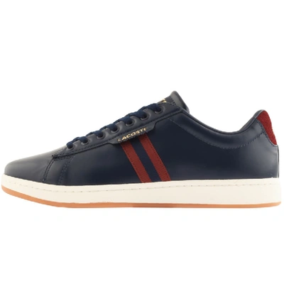 Shop Lacoste Carnaby Evo Trainers Navy