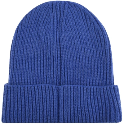 Shop The North Face Logo Beanie Hat Blue