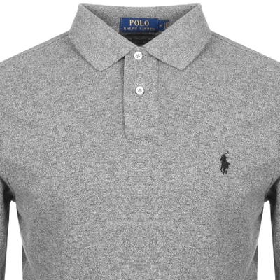 Shop Ralph Lauren Long Sleeved Polo T Shirt Grey