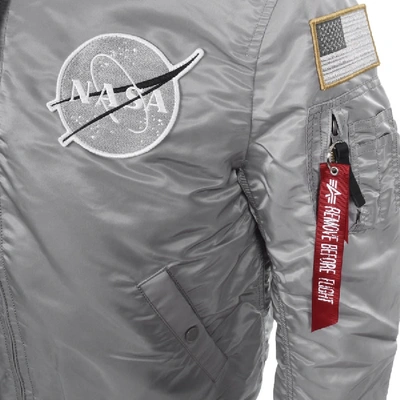 Shop Alpha Industries Ma 1 Vf Nasa Flight Jacket Silver