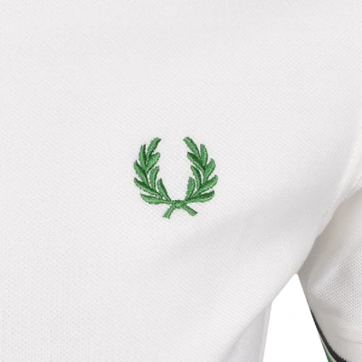 Shop Fred Perry Twin Tipped Polo T Shirt White