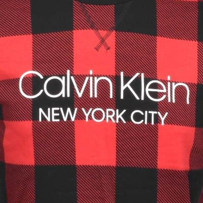 Shop Calvin Klein Underwear Logo Sweatshirt Red