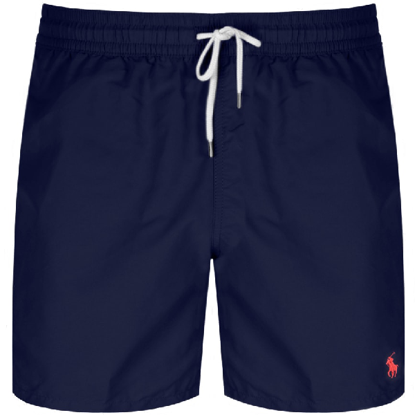 ralph lauren navy swim shorts