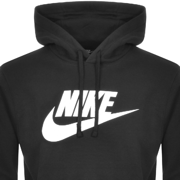 nike swoosh logo hoodie in black nike swoosh logo hoodie in black