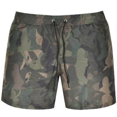 Shop Paul Smith Ps By  Lady Camouflage Swim Shorts Green