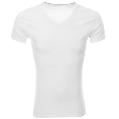 Shop Tommy Hilfiger Lounge 3 Pack V Neck T Shirts White