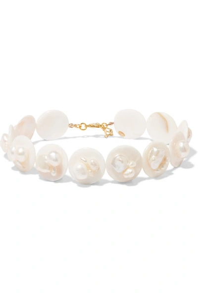 Shop Anita Berisha Gold-tone Pearl Choker