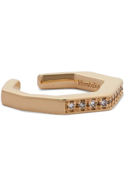Shop Hirotaka Manhattan 10-karat Gold Diamond Ear Cuff