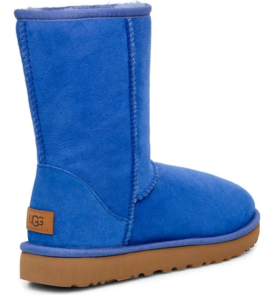 Shop Ugg Classic Ii Genuine Shearling Lined Short Boot In Deep Periwinkle Suede