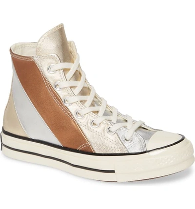 Shop Converse Chuck Taylor All Star Chuck 70 Metallic Rainbow High Top Sneaker In Gold Multi