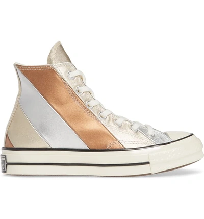 Shop Converse Chuck Taylor All Star Chuck 70 Metallic Rainbow High Top Sneaker In Gold Multi