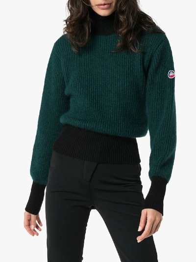 Fusalp Muzelle Colourblock Ribbed Jumper In Green
