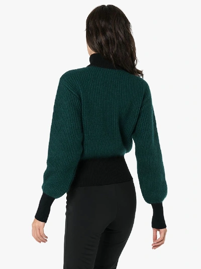 Fusalp Muzelle Colourblock Ribbed Jumper In Green