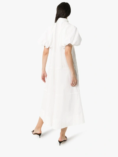 Shop 3x1 Lee Mathews Elsie Puff Sleeve Cotton Maxi Dress In White