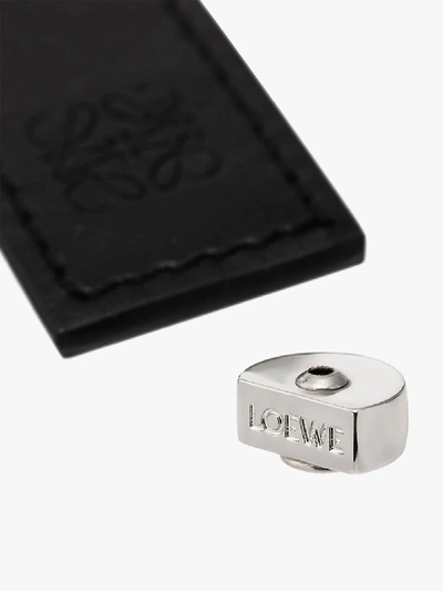 Shop Loewe Black Metal Belt Buckle Earring