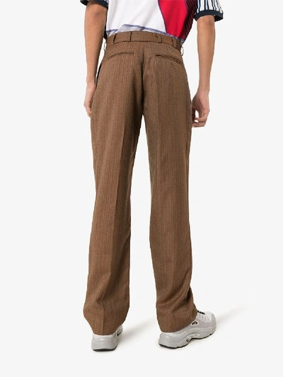 Shop Ahluwalia Glenmore Tailored Trousers In Brown