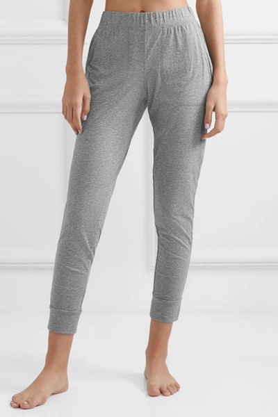 Shop Skin Organic Pima Cotton-jersey Pajama Set In Gray