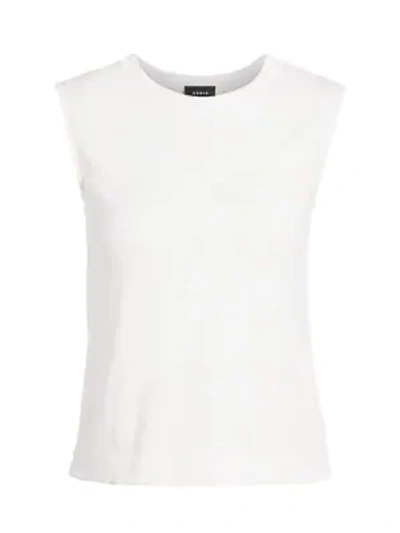 Shop Akris A Pointelle Sleeveless Knit Tank Top In Jasmine