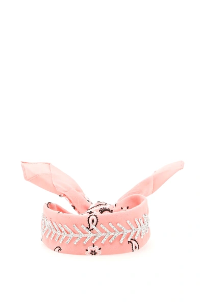 Shop Fallon Monarch Diamante Choker In Pink,white,black