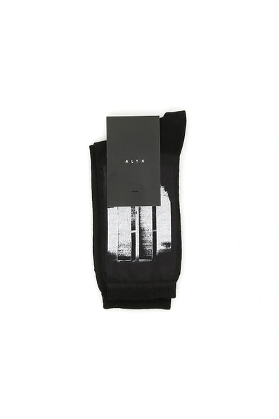 Shop Alyx World Trade Center Socks In Black,white