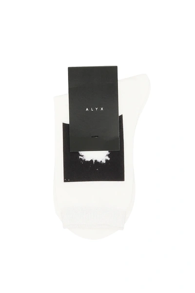 Shop Alyx Stella Face Socks In White,black