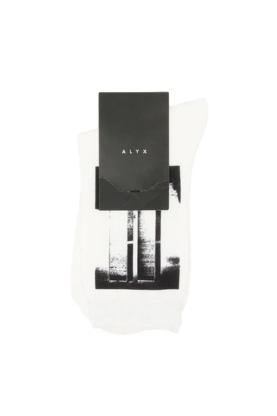 Shop Alyx World Trade Center Socks In White,black