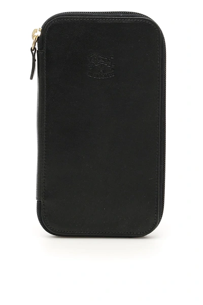 Shop Il Bisonte Zip-around Wallet In Black