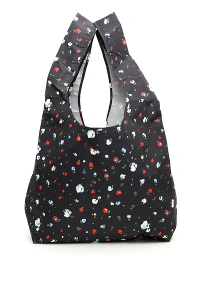 Shop Ganni Fairmont Tote Bag In Black,red,light Blue