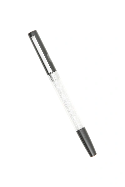Shop Swarovski Crystalline Stardust Pen In Black,metallic,silver