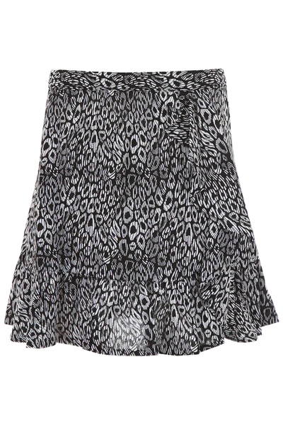 Shop Michael Michael Kors Ruffled Mini Skirt In Black,white