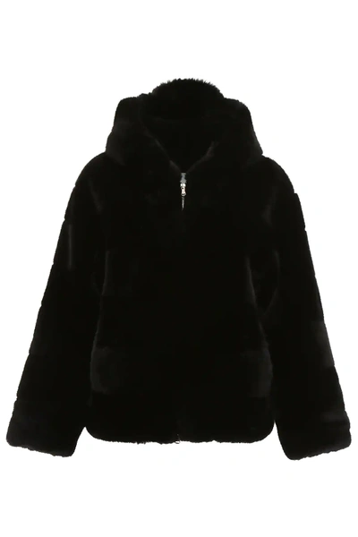 Shop Ava Adore Faux Fur Coat In Black