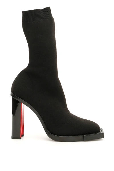 Shop Alexander Mcqueen Hybrid Sock Boots In Black,red