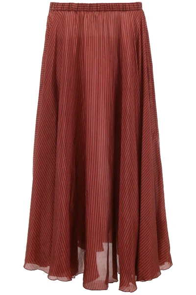Shop Mes Demoiselles Penelope Skirt In Red,brown