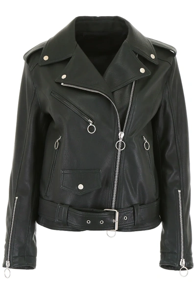 Shop Drome Leather Jacket In Green