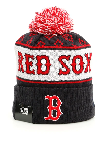 Shop Marcelo Burlon County Of Milan Red Sox Pom Pon Hat In Blue,red,white