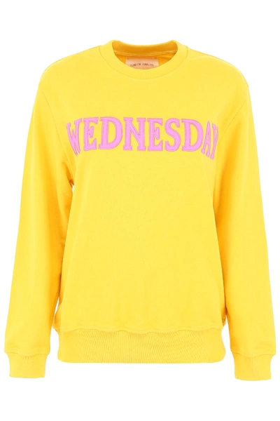 Shop Alberta Ferretti Monday Sweatshirt In Yellow,pink