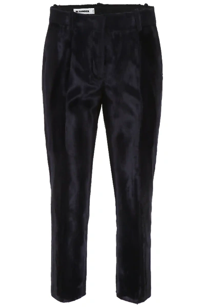 Shop Jil Sander Emilio Trousers In Blue