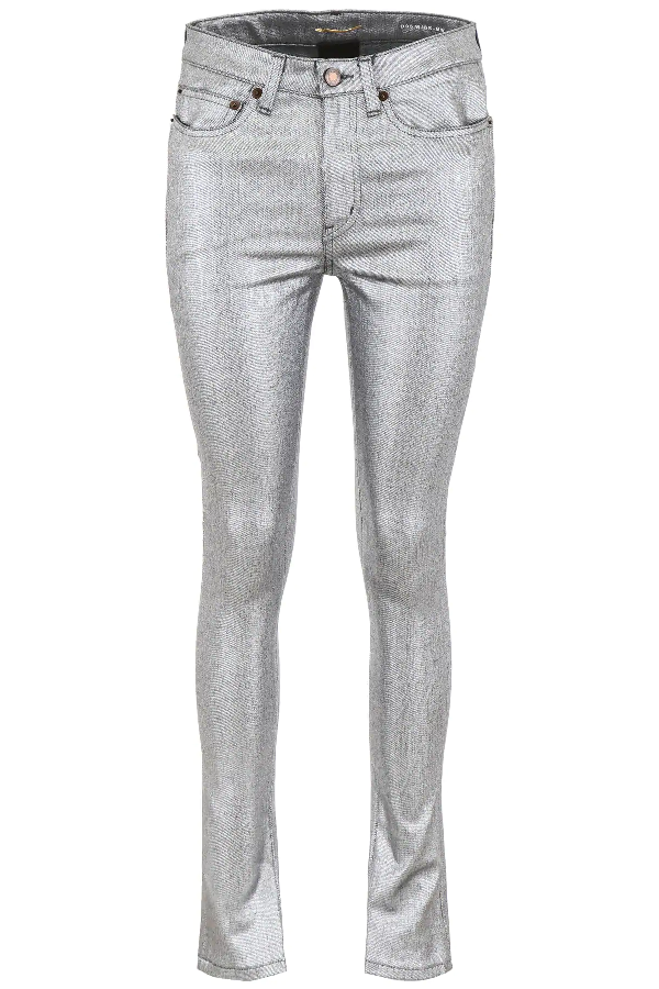 silver coated jeans