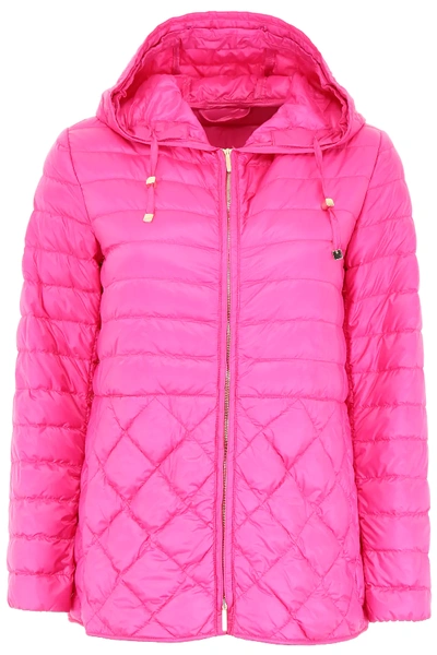 Shop Max Mara The Cube Quilted Jacket In Fuchsia