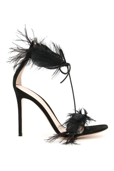 Shop Gianvito Rossi Athena Sandals 105 In Black